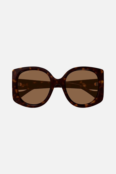 Gucci GG1257s oversized butterfly havana GG sunglasses - Lux Studios