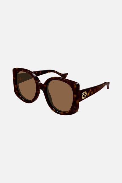 Gucci GG1257s oversized butterfly havana GG sunglasses - Lux Studios