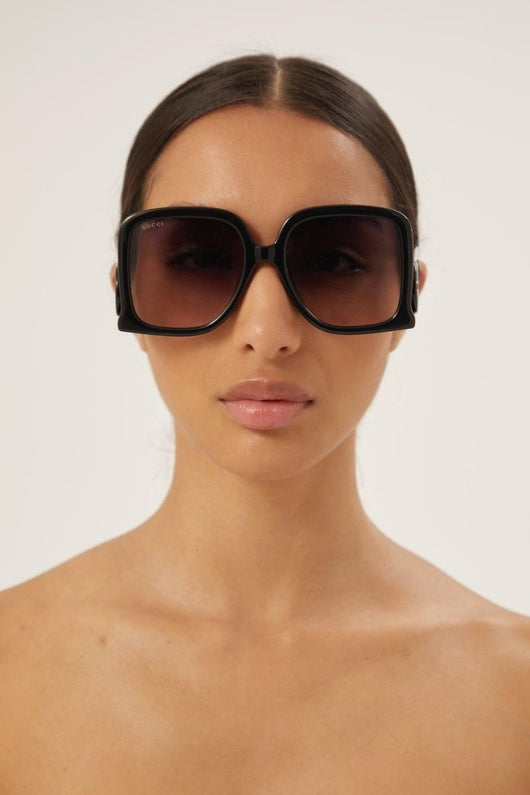 Gucci GG1326S black butterfly shape sunglasses - Lux Studios