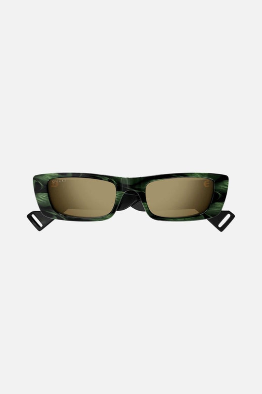 Gucci green rectangular sunglasses - Lux Studios