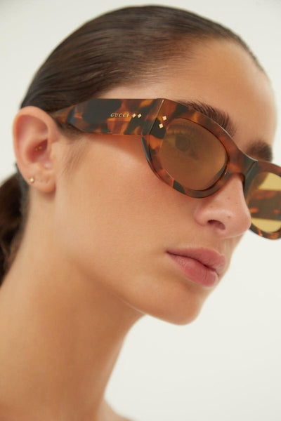 Gucci havana bold sunglasses - Lux Studios