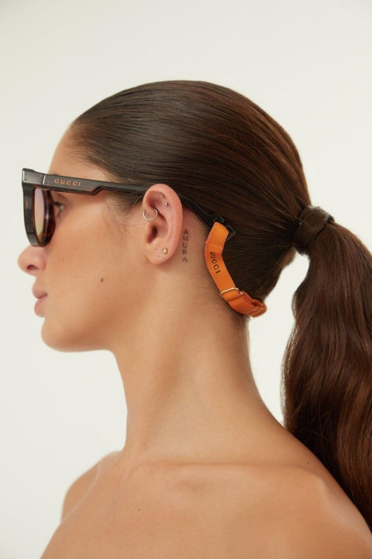 Gucci havana sporty sunglasses - Lux Studios
