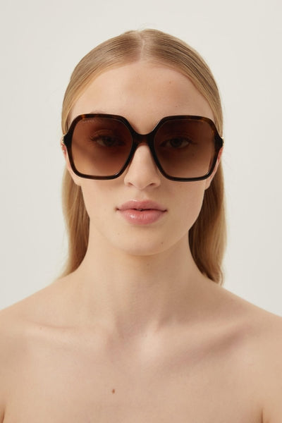 Gucci havana square shape sunglasses - Lux Studios