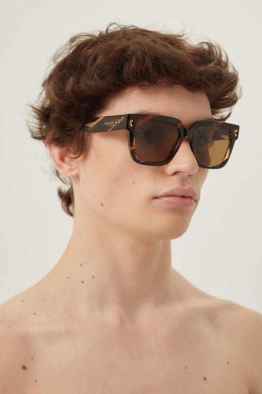 Gucci havana squared sunglasses - Lux Studios