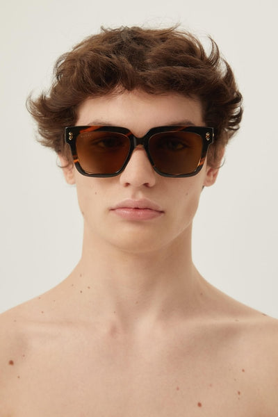 Gucci havana squared sunglasses - Lux Studios