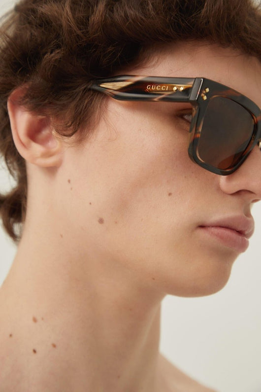 Gucci havana squared sunglasses - Lux Studios
