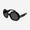 Gucci hexagonal black sunglasses