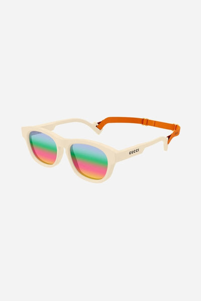 Gucci ivory sporty sunglasses - Lux Studios
