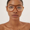 Gucci light havana pilot with double bridge frame