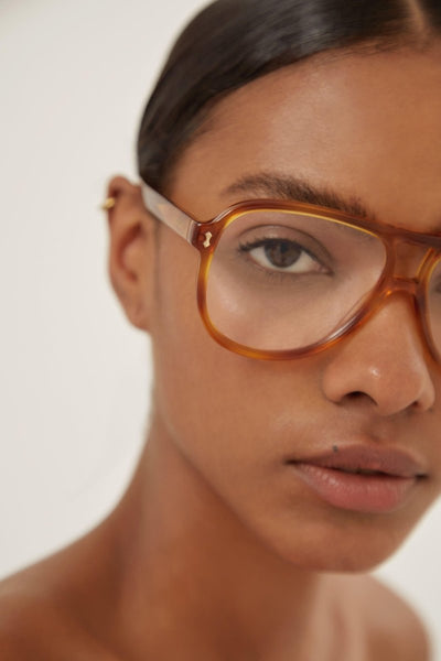 Gucci light havana pilot with double bridge frame - Lux Studios