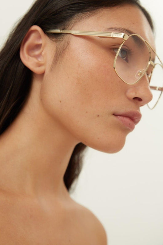 Gucci metal aviator gold frame - Lux Studios
