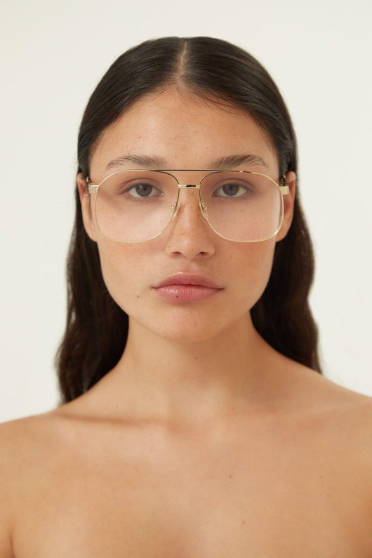 Gucci metal aviator gold frame - Lux Studios