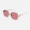 Gucci metal squared sunglasses with pink lenses