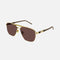 Gucci metal UNISEX gold caravan with grey lenses