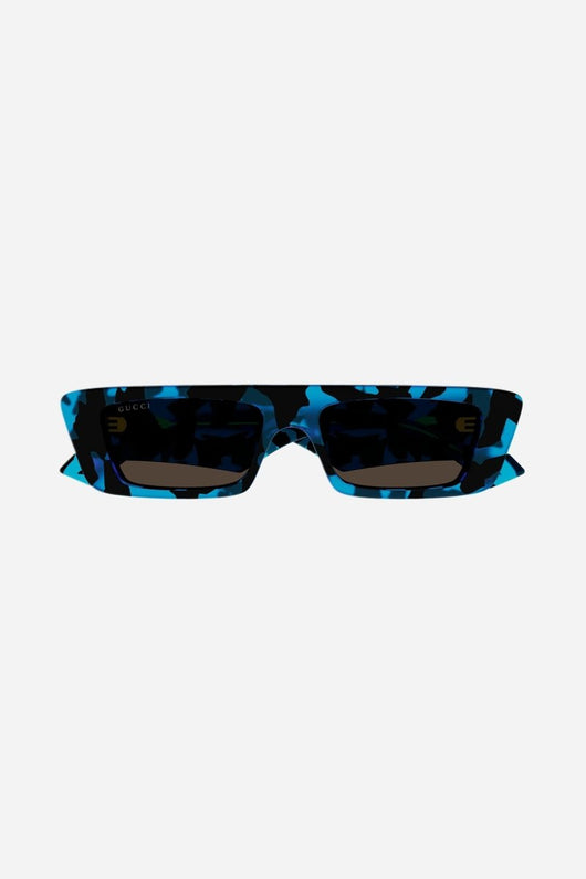 Gucci micro flat top blue sunglasses - Lux Studios