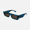 Gucci micro flat top blue sunglasses