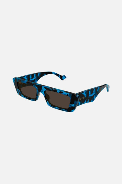 Gucci micro flat top blue sunglasses - Lux Studios