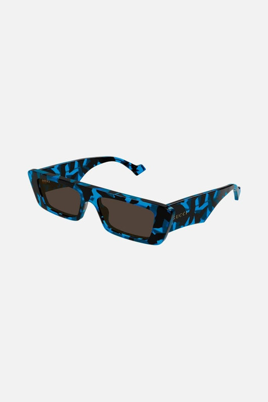 Gucci micro flat top blue sunglasses - Lux Studios