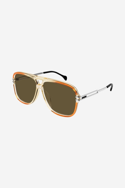 Gucci oversize caravan shape sunglasses - Lux Studios