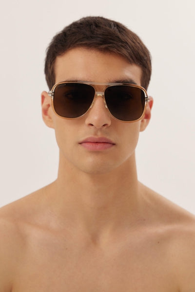 Gucci oversize caravan shape sunglasses - Lux Studios