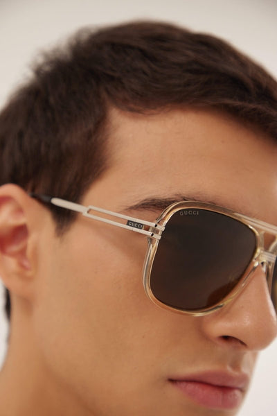 Gucci oversize caravan shape sunglasses - Lux Studios