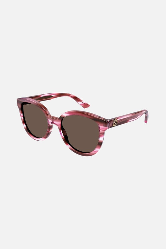 Gucci oversize cat eye round pink sunglasses - Lux Studios