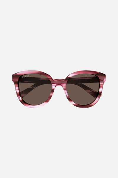 Gucci oversize cat eye round pink sunglasses - Lux Studios