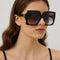Gucci oversized black squared sunglasses