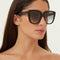 Gucci oversized cat eye black sunglasses