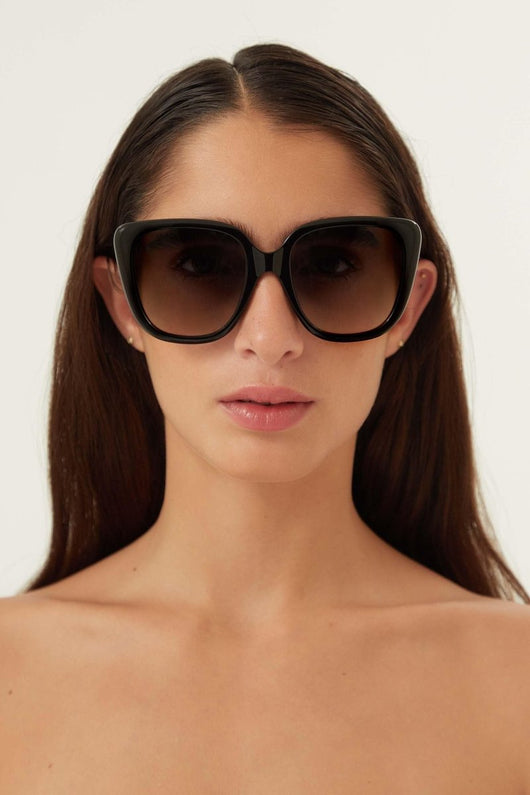 Gucci oversized cat eye black sunglasses - Lux Studios