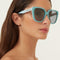 Gucci oversized cat eye blue sunglasses