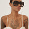 Gucci oversized femenine black sunglasses with integrated GG logo