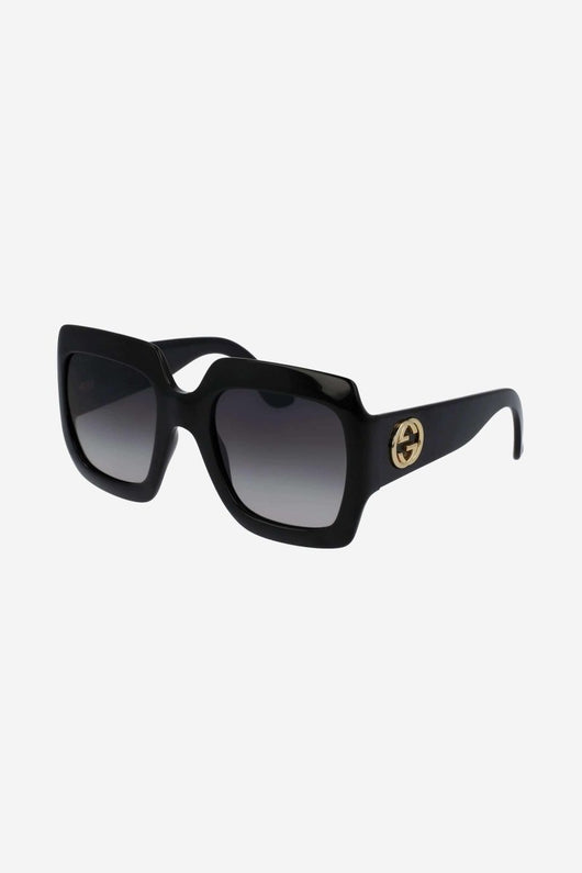 Gucci oversized femenine squared black sunglasses - Lux Studios