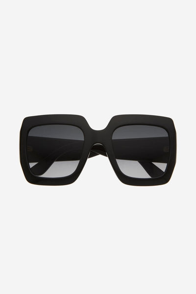 Gucci oversized femenine squared black sunglasses - Lux Studios