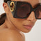 Gucci oversized havana butterfly sunglasses
