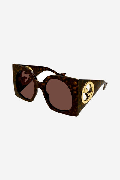 Gucci oversized havana butterfly sunglasses - Lux Studios