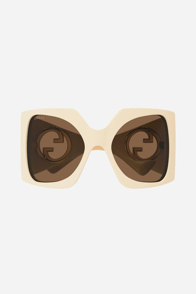 Gucci oversized ivory butterfly sunglasses - Lux Studios