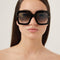 Gucci oversized squared sustainable black sunglasses