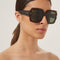 Gucci oversized squared sustainable havana green sunglasses
