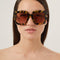 Gucci oversized squared sustainable havana sunglasses