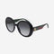 Gucci oversized sunglasses with web temple