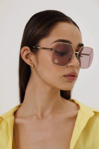 Gucci oversized violet gradiente lenses sunglasses - Lux Studios