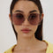 Gucci oversized violet gradiente lenses sunglasses