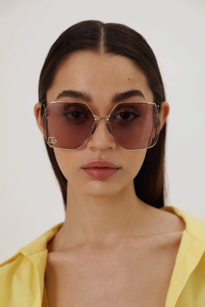 Gucci oversized violet gradiente lenses sunglasses - Lux Studios