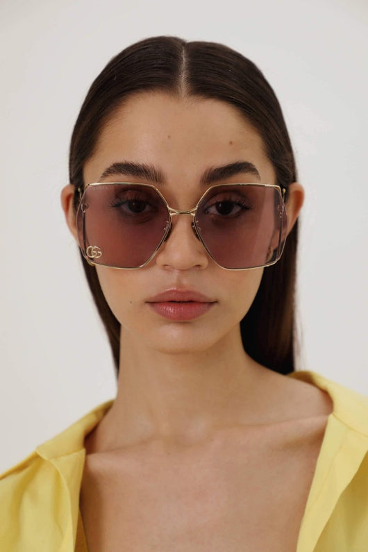 Gucci oversized violet gradiente lenses sunglasses - Lux Studios