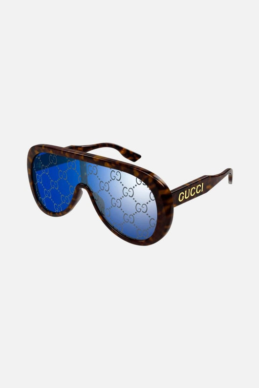 Gucci pilot all over logo acetate sunglasses - Lux Studios