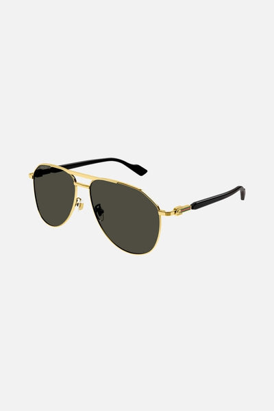 Gucci pilot metal sunglasses - Lux Studios