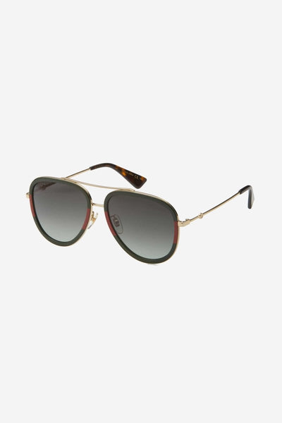 Gucci pilot sunglasses featuring front web - Lux Studios