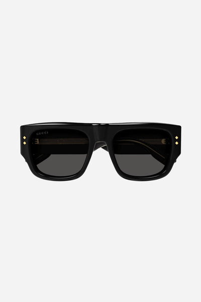 Gucci rectangular black sunglasses - Lux Studios