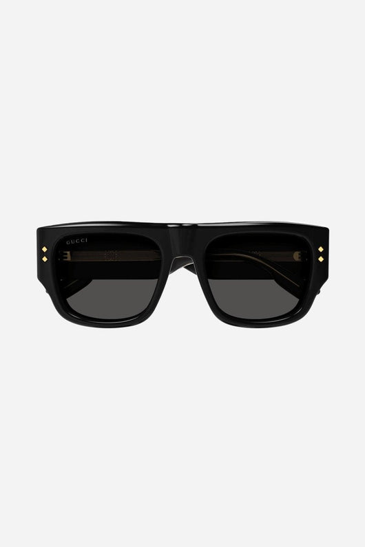 Gucci rectangular black sunglasses - Lux Studios